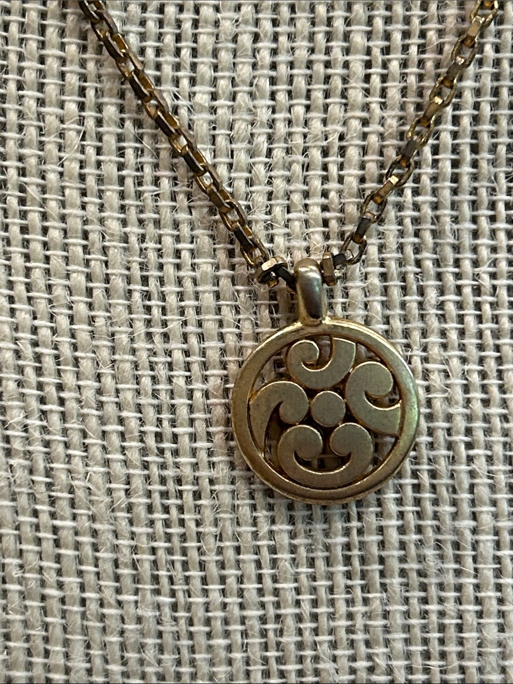 Brighton Gold-Tone Swirl Disc Pendant Necklace image 2